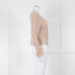 Bella Dahl Beige Fine Knit V Neck Cardigan