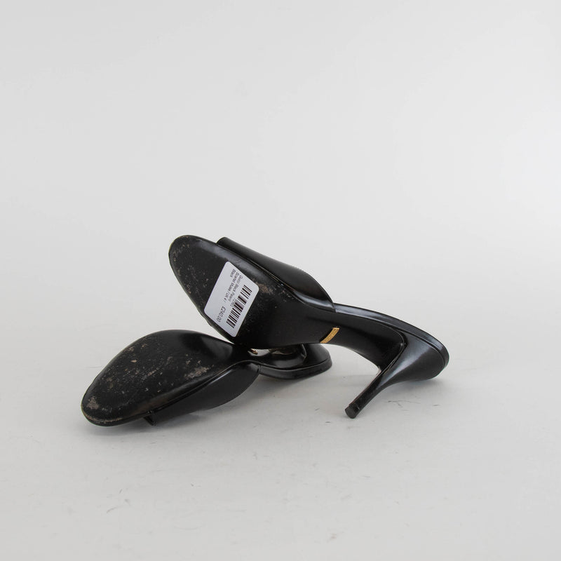 Gucci Black Patent Scarlet Mules