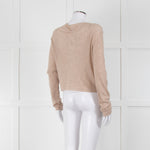 Bella Dahl Beige Fine Knit V Neck Cardigan