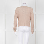 Bella Dahl Beige Fine Knit V Neck Cardigan