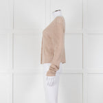 Bella Dahl Beige Fine Knit V Neck Cardigan