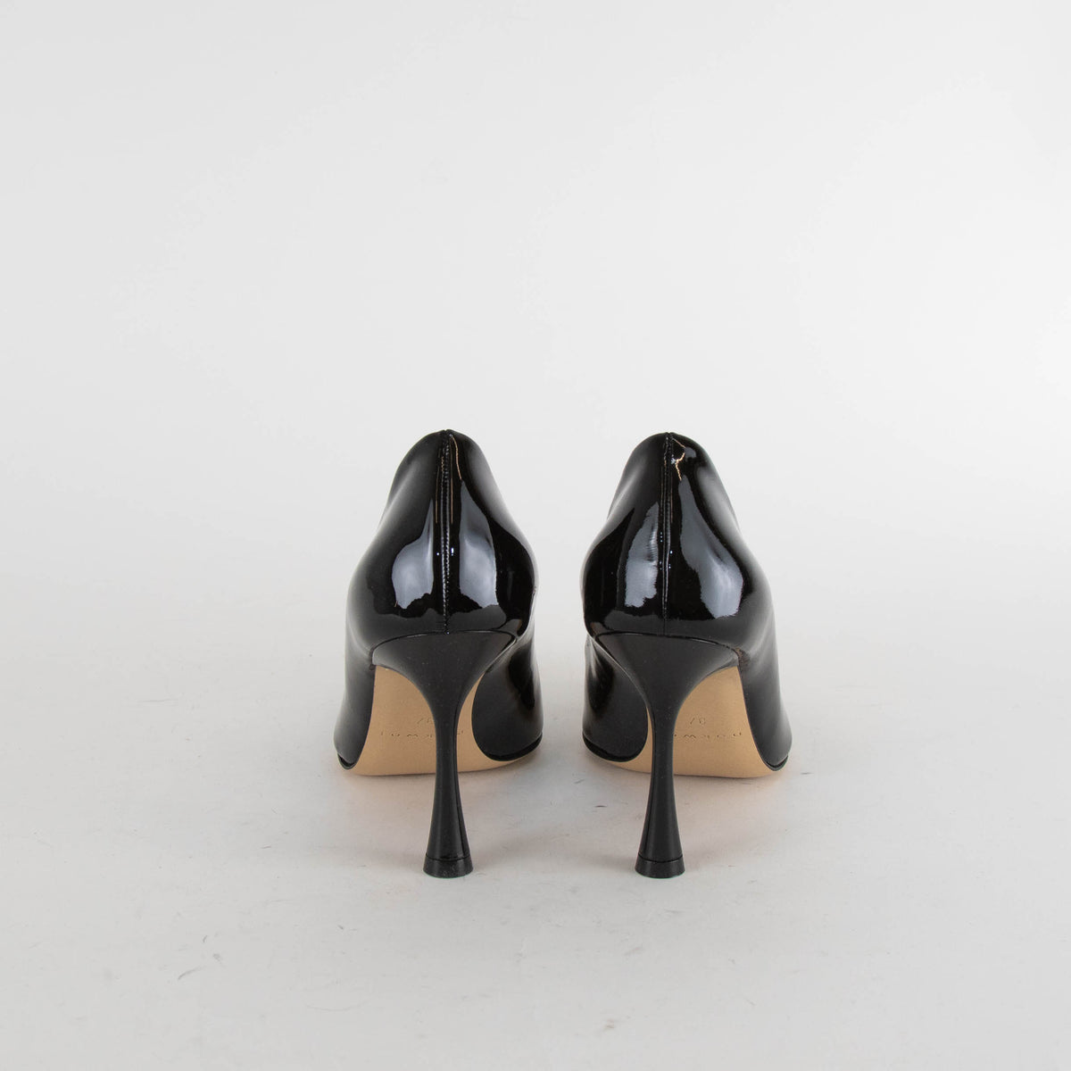 Nokwol Black Patent Pointed Toe Crystal Stilettos