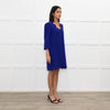 Claudie Pierlot Blue Shift Dress With 3/4 Sleeves
