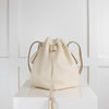 Tods White Leather Mini Bucket Bag