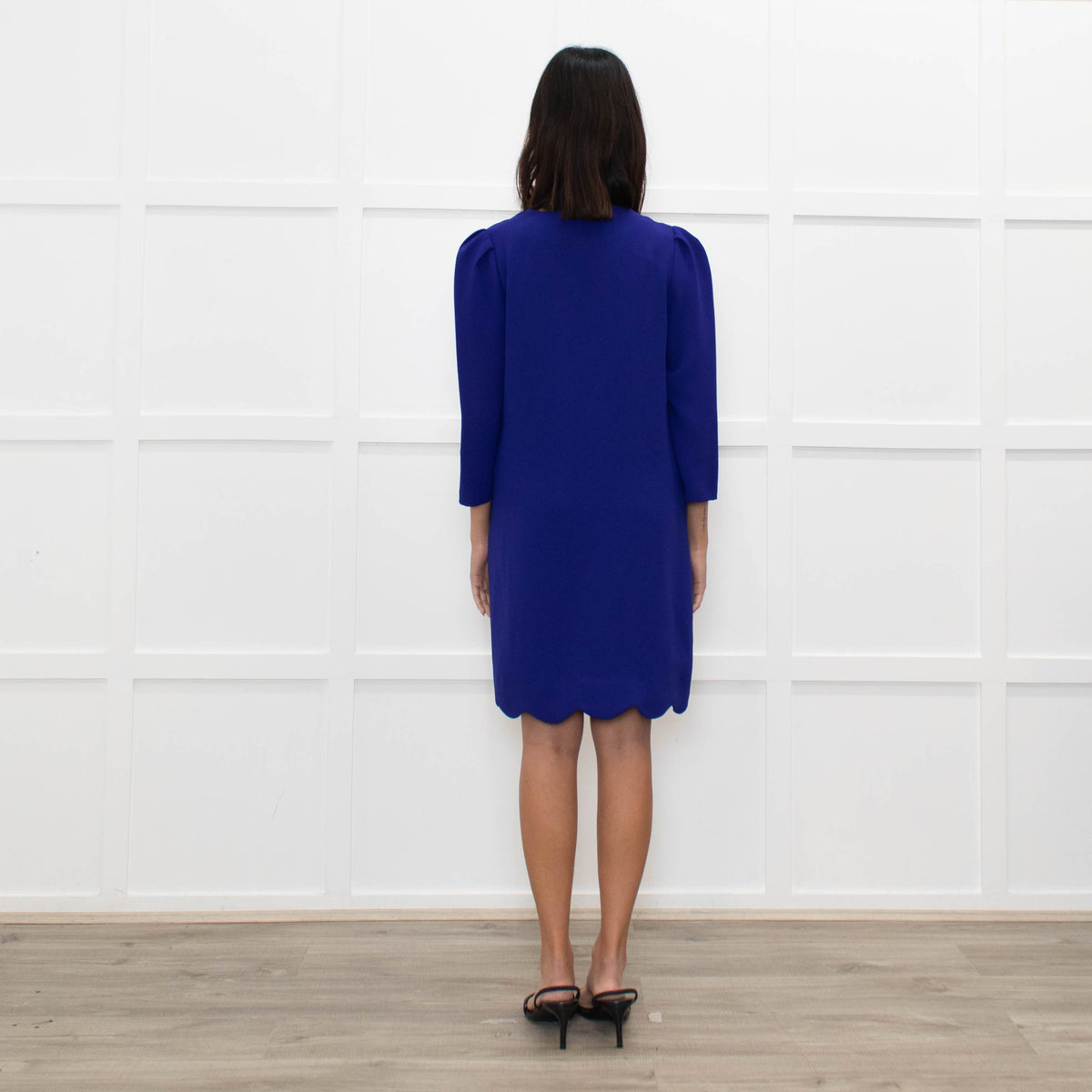 Claudie Pierlot Blue Shift Dress With 3/4 Sleeves