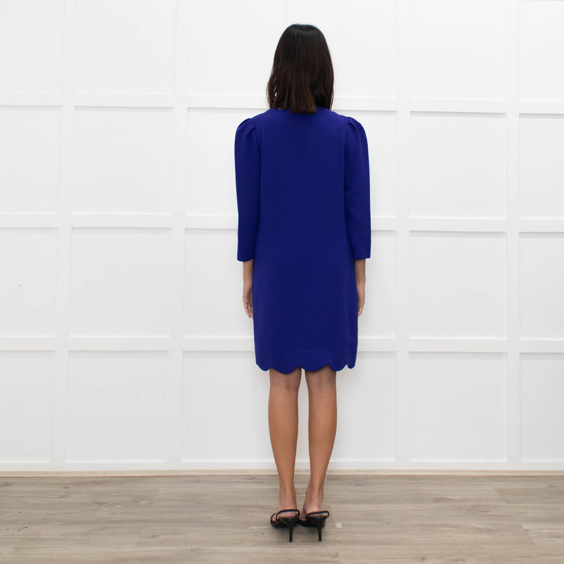 Claudie Pierlot Blue Shift Dress With 3/4 Sleeves
