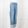 Re/Done Blue Denim Cuffed Boyfriend Jean