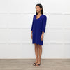 Claudie Pierlot Blue Shift Dress With 3/4 Sleeves