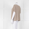 Le Tricot Perugia Beige Sparkle Short Sleeve Jumper