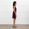 Sandro Burgundy Lace Backless Short Dress