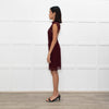 Sandro Burgundy Lace Backless Short Dress