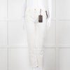Roberto Cavalli White Cotton Embroidered Jeans