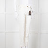 Roberto Cavalli White Cotton Embroidered Jeans