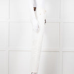 Roberto Cavalli White Cotton Embroidered Jeans