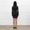 Skims Black Long Sleeve Short Dress