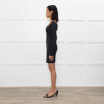Skims Black Long Sleeve Short Dress