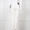 Roberto Cavalli White Cotton Embroidered Jeans