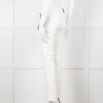 Roberto Cavalli White Cotton Embroidered Jeans