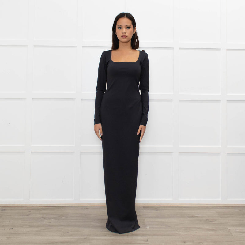 Skims Black Long Sleeve Maxi Dress