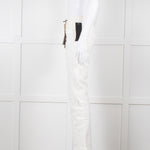 Roberto Cavalli White Cotton Embroidered Jeans