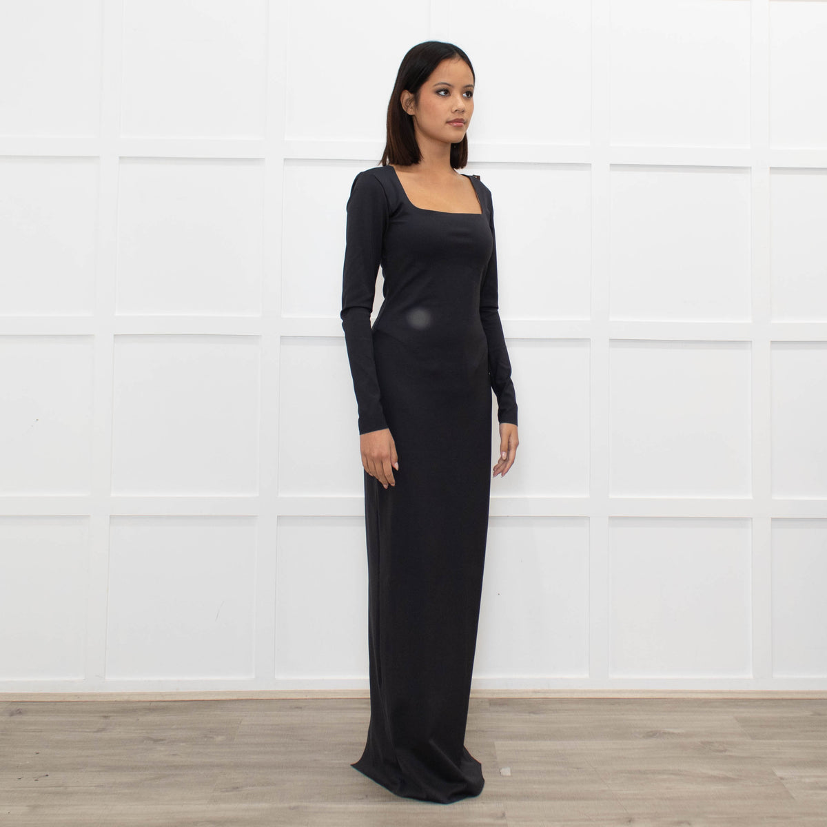 Skims Black Long Sleeve Maxi Dress