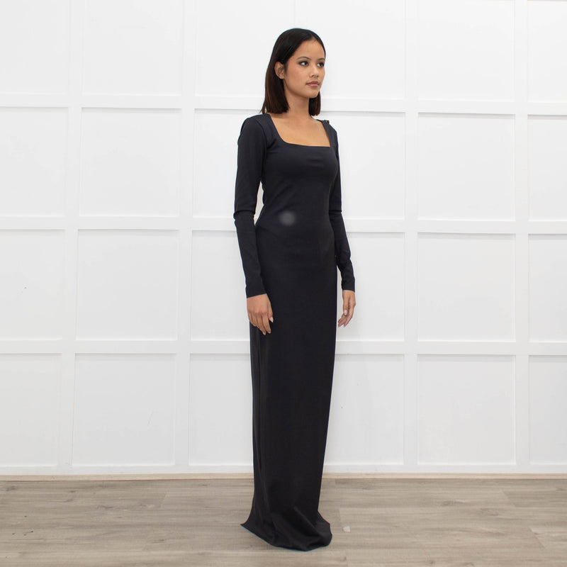 Skims Black Long Sleeve Maxi Dress