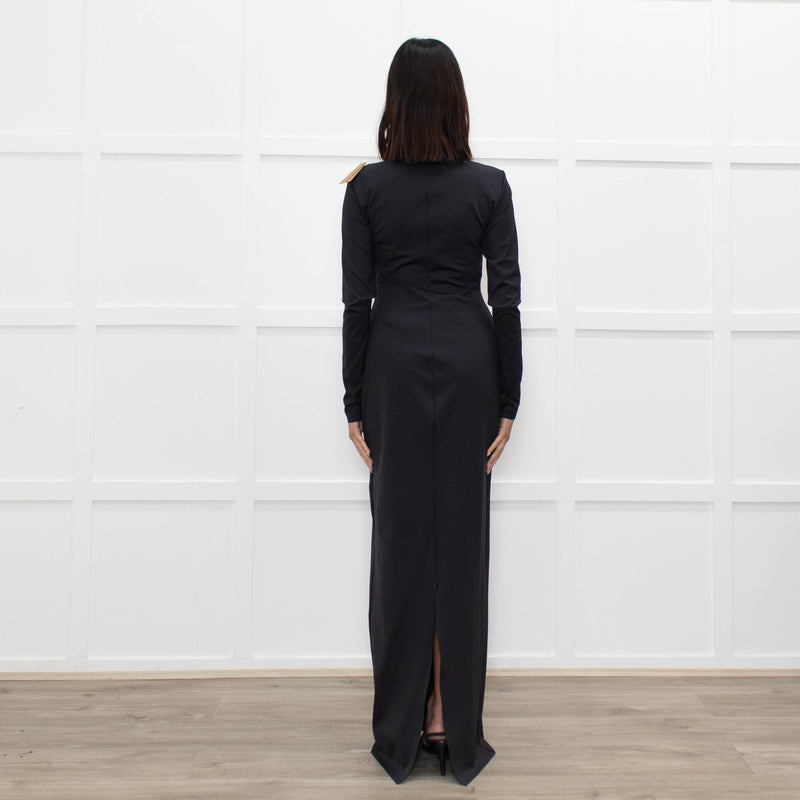 Skims Black Long Sleeve Maxi Dress
