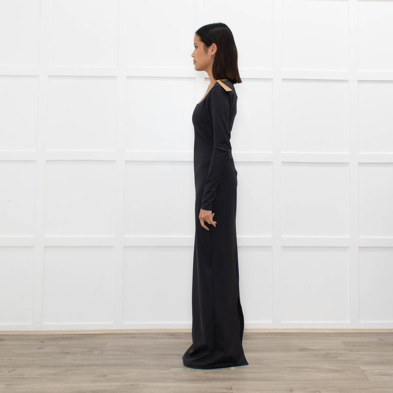 Skims Black Long Sleeve Maxi Dress