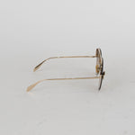 Alexander McQueen Butterfly Jewelled Trim Gold Aviators