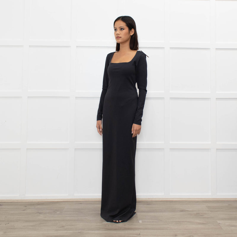 Skims Black Long Sleeve Maxi Dress