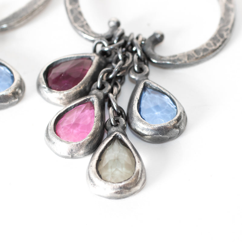 Alberta Ferretti Galvanised Stone Drop Earrings