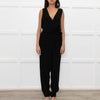 Diane Von Furstenberg Black Wrap Style Jumpsuit