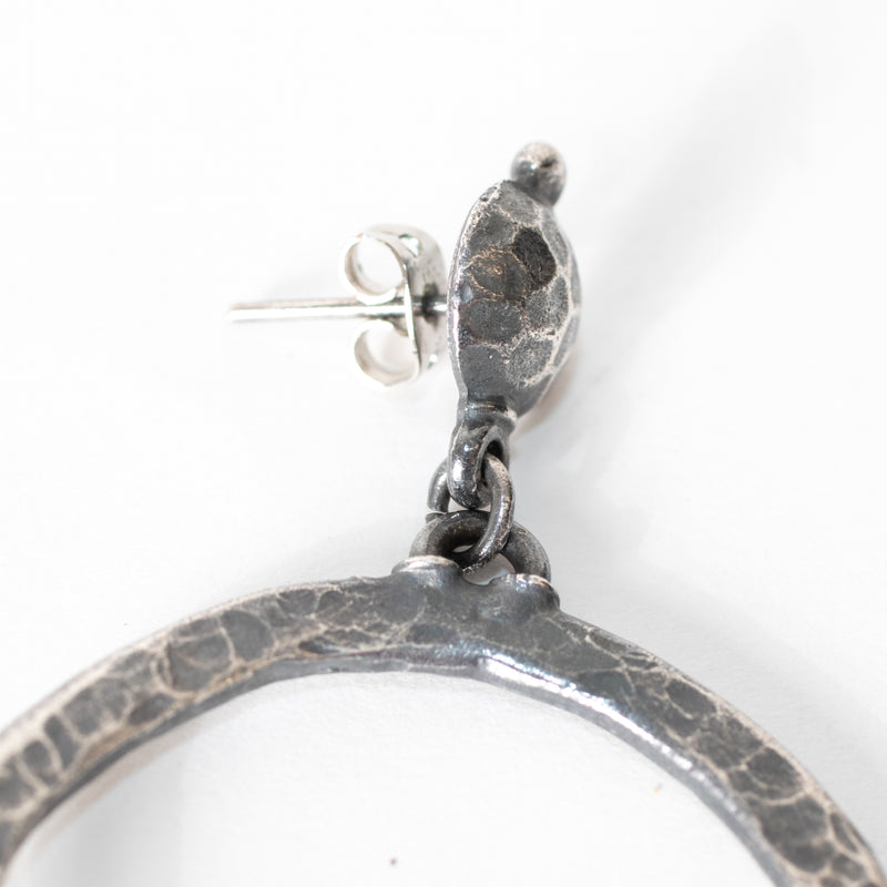 Alberta Ferretti Galvanised Stone Drop Earrings