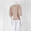 Cefinn Oatmeal Short Sleeve Alpaca Jumper