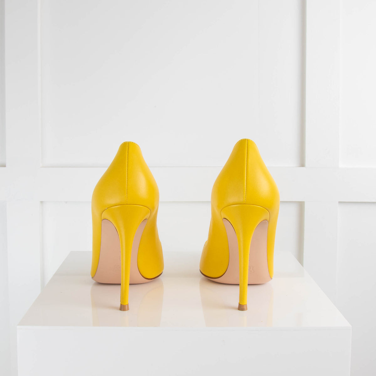 Gianvitto Rossi Yellow Court Shoes
