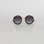 Miu Miu Reveal Glitter Round Sunglasses
