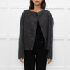 Brunello Cucinelli Grey Sequinned Lined Cardigan
