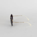 Miu Miu Reveal Glitter Round Sunglasses