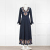 Etro Navy/Paisley Silk Dress