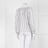 Velvet White Kaftan Top With Black Stripes