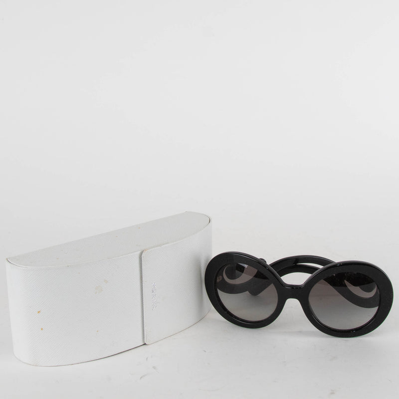 Prada Black Round Swirl Baroque Sunglasses