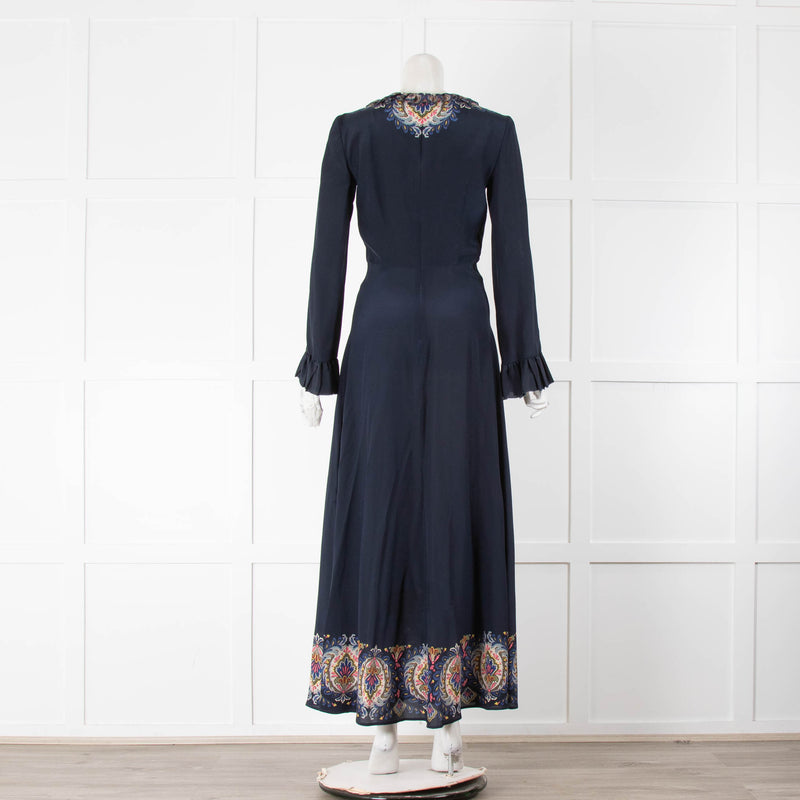 Etro Navy/Paisley Silk Dress