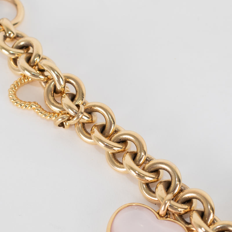 Tilly Sveaas x Laura Fantacci Gold Chunky Charm Bracelet With 3 Heart Charms
