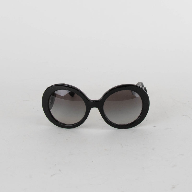 Prada Black Round Swirl Baroque Sunglasses
