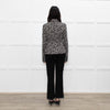 Max Mara Studio Cream Black Animal Print Short Jacket