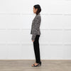 Max Mara Studio Cream Black Animal Print Short Jacket