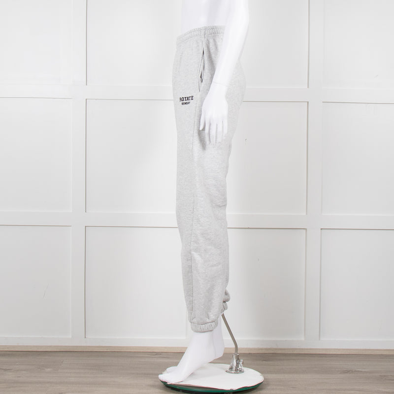 Rotate Grey Joggers With Logo On Front