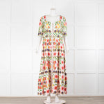 Borgo De Nor Floral Multicolour Cotton Long Dress