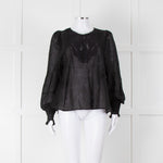 Scarlett Poppies Black Broderie Anglaise Top