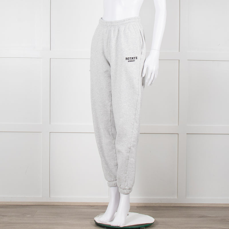 Rotate Grey Joggers With Logo On Front